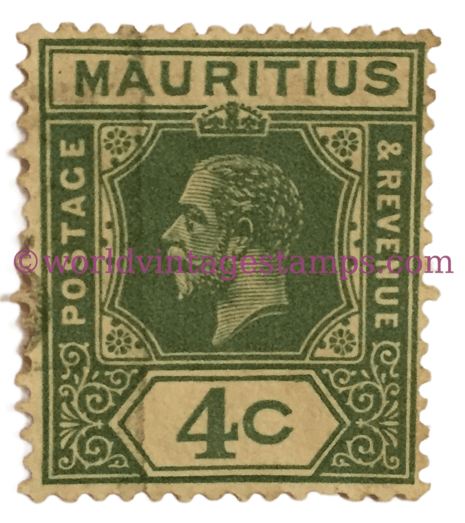 King George V 1932 Mauritius Postage Stamp 4 Cents