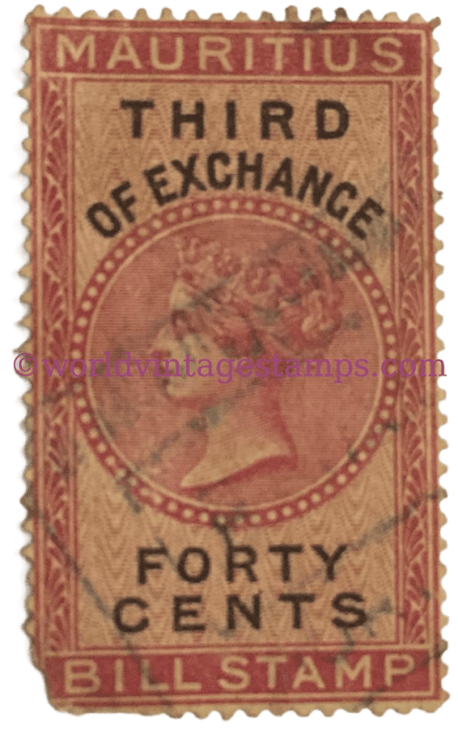 Quenn Victoria 1819-1901 Third of Exchange 40 Cent Mauritius