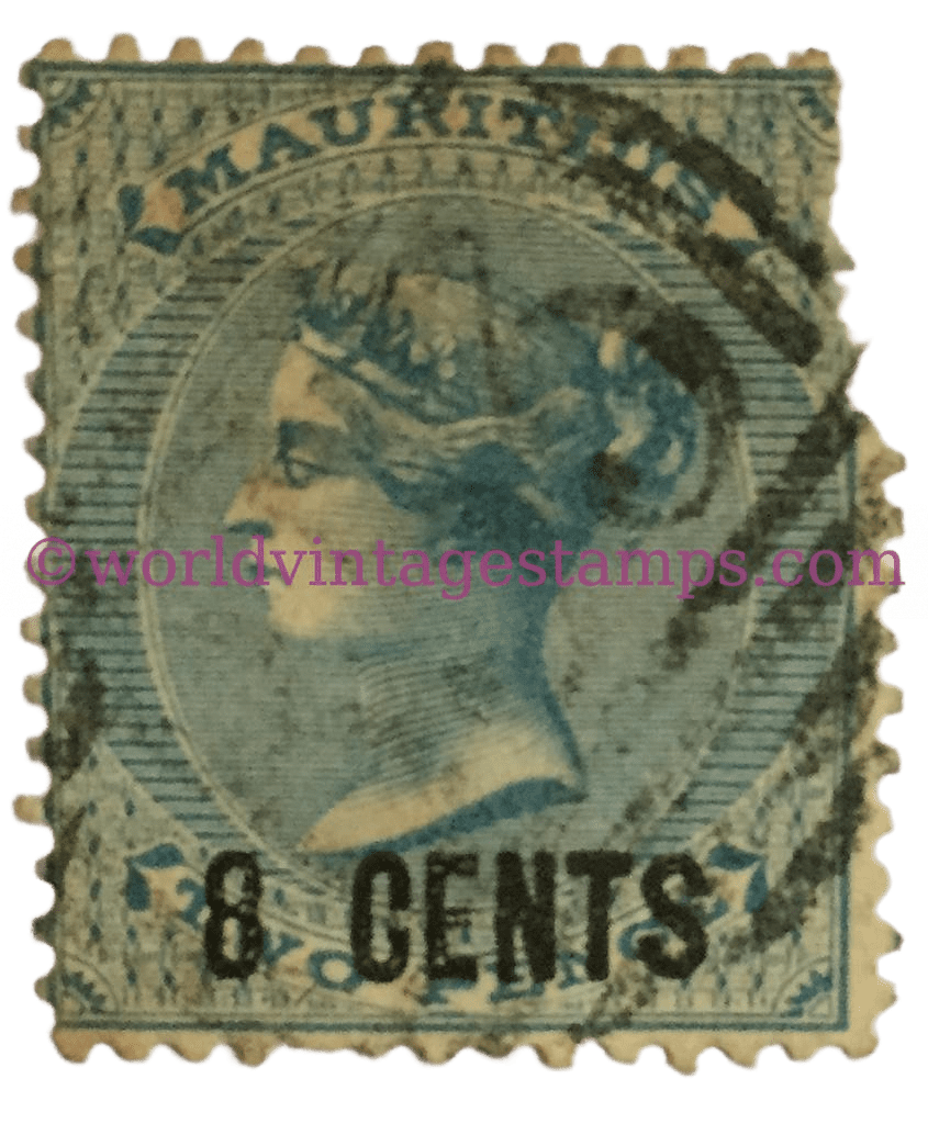 Queen Victoria 1819-1901 - 8 cent surcharged on 2 pence.