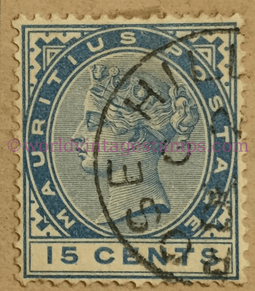 Queen Victoria Mauritius Postage Stamp - 15 cent