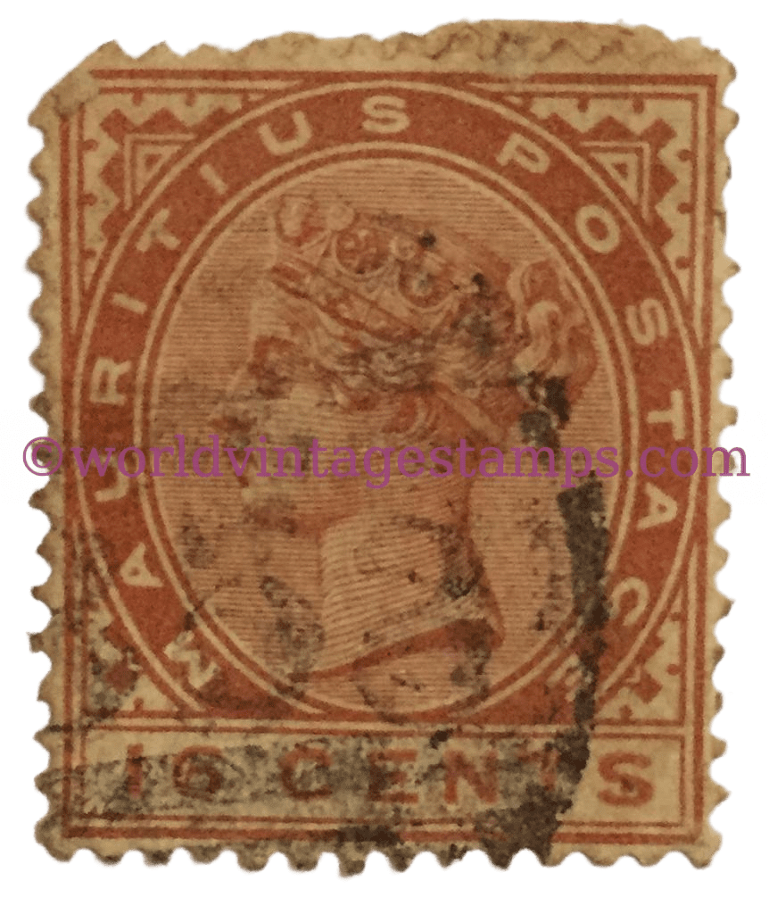 Queen Victoria 1819-1901 - 16c - Mauritian Cent