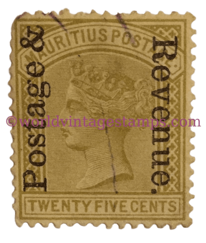 Queen Victoria issues 1900-02. 25c - Mauritian cent.