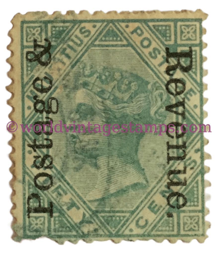 Queen Victoria issues 1900-02. 50c - Mauritian cent.