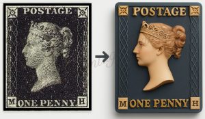 Penny Black Stamp as 3D - NFT on VeVe